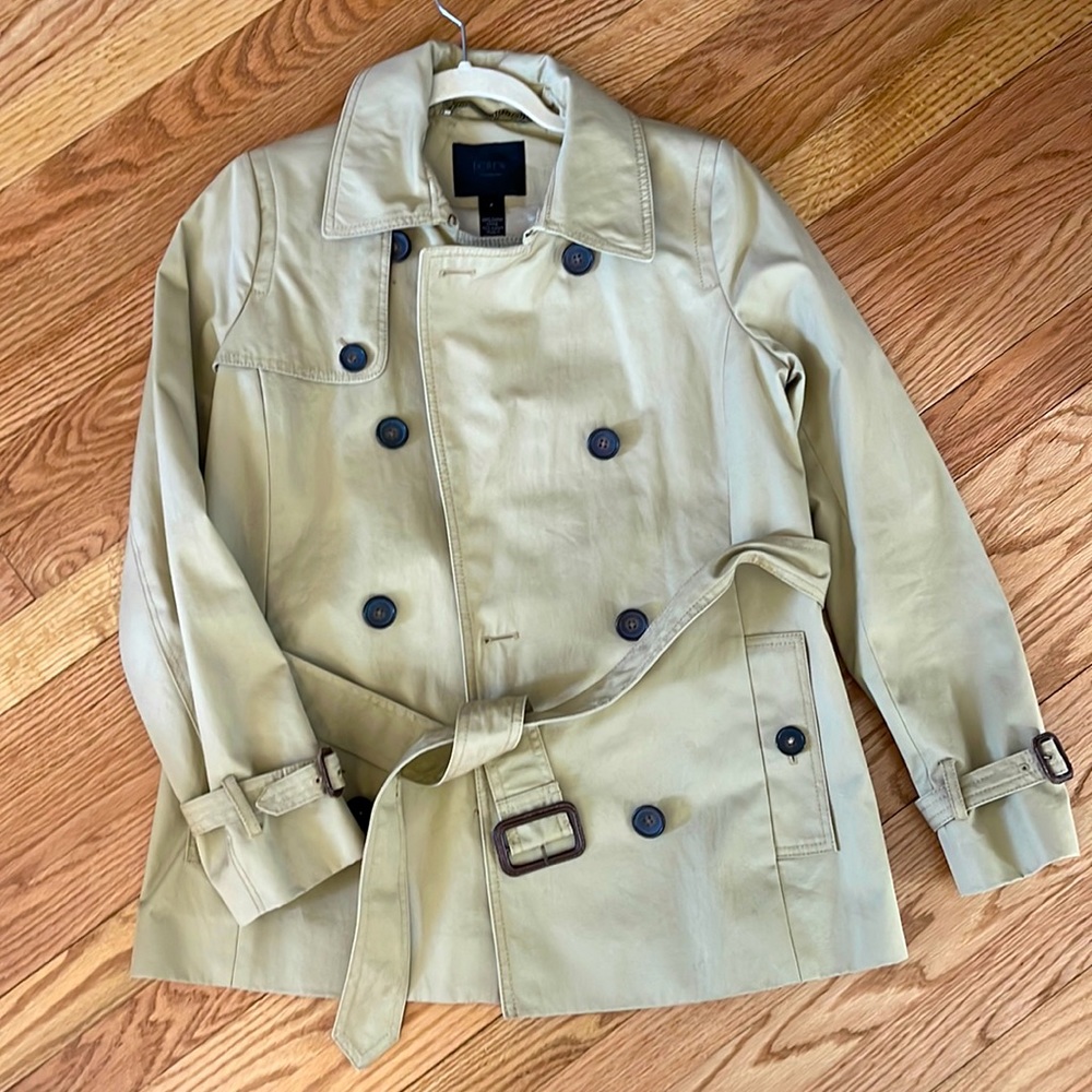 J. Crew Collection size 2 Icon short trench cotton jacket coat xs